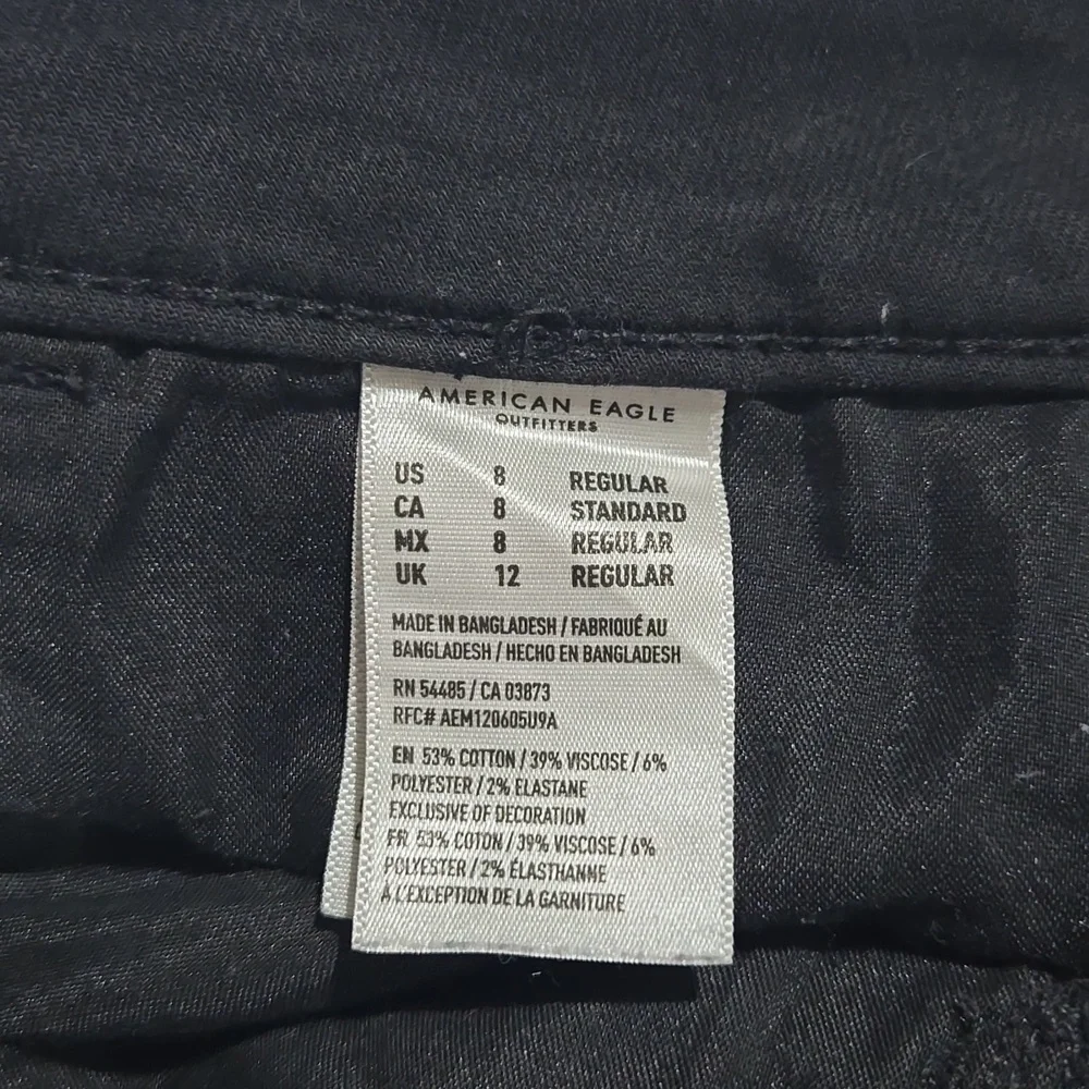 American Eagle Outfitters next level stretch black women's jeans size 8